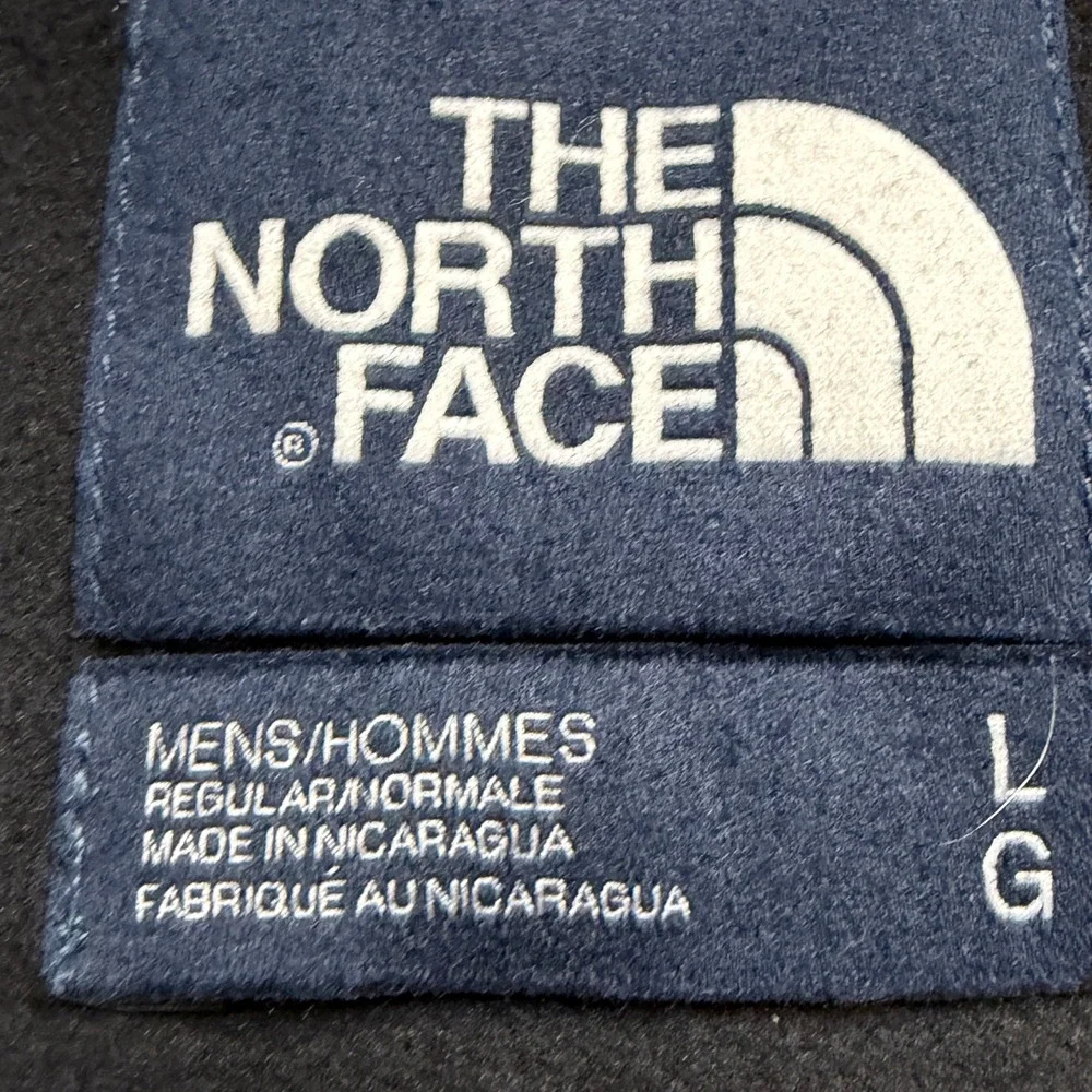 The North Face Mens Quarter Zip Fleece Lake Tahoe California Patch Gray Black L